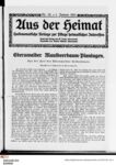 Aus der Heimat. halbmonatliche Beilage zur Pflege heimatlicher Interessen