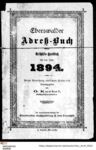 Eberswalder Adressbuch nebst Geschäfts-Handbuch für das Jahr 1894