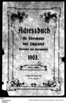 Adressbuch für Eberswalde und Umgegend Biesenthal und Joachimsthal. 1903
