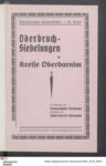 Oderbruch-Siedlungen im Kreise Oberbarnim