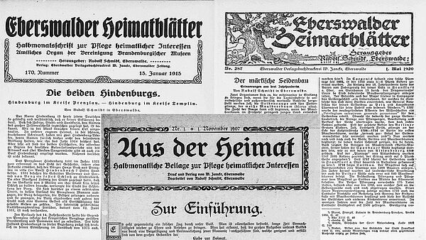 Aus der Heimat (Eberswalder Heimatblätter) Vorschaubild Aus der Heimat (Eberswalder Heimatblätter)